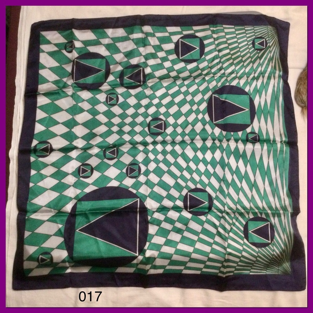 Vtg Geometric Pattern Scarf_017 - image 1